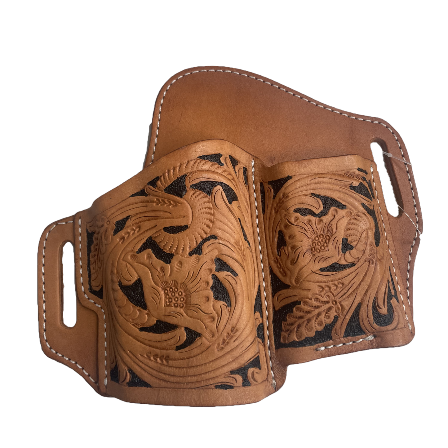 Ranger Belt Company® Floral Embossed Brown Leather Gun Holster GCOV-169T