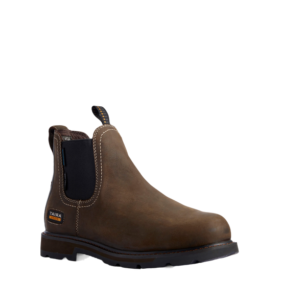 Ariat® Men's Groundbreaker Chelsea H20 CSA Dark Brown Work Boots 10032457