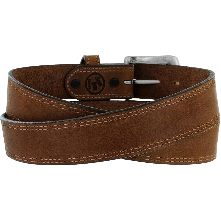 Load image into Gallery viewer, Silver Creek Men&amp;#39;s Brown Basic Double Stitch Belt 51809
