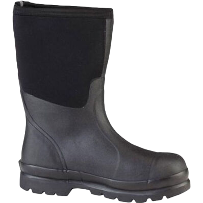 Muck Men's Chore Classic Mid Black Pull On Rubber Boots CHM-000A-BL