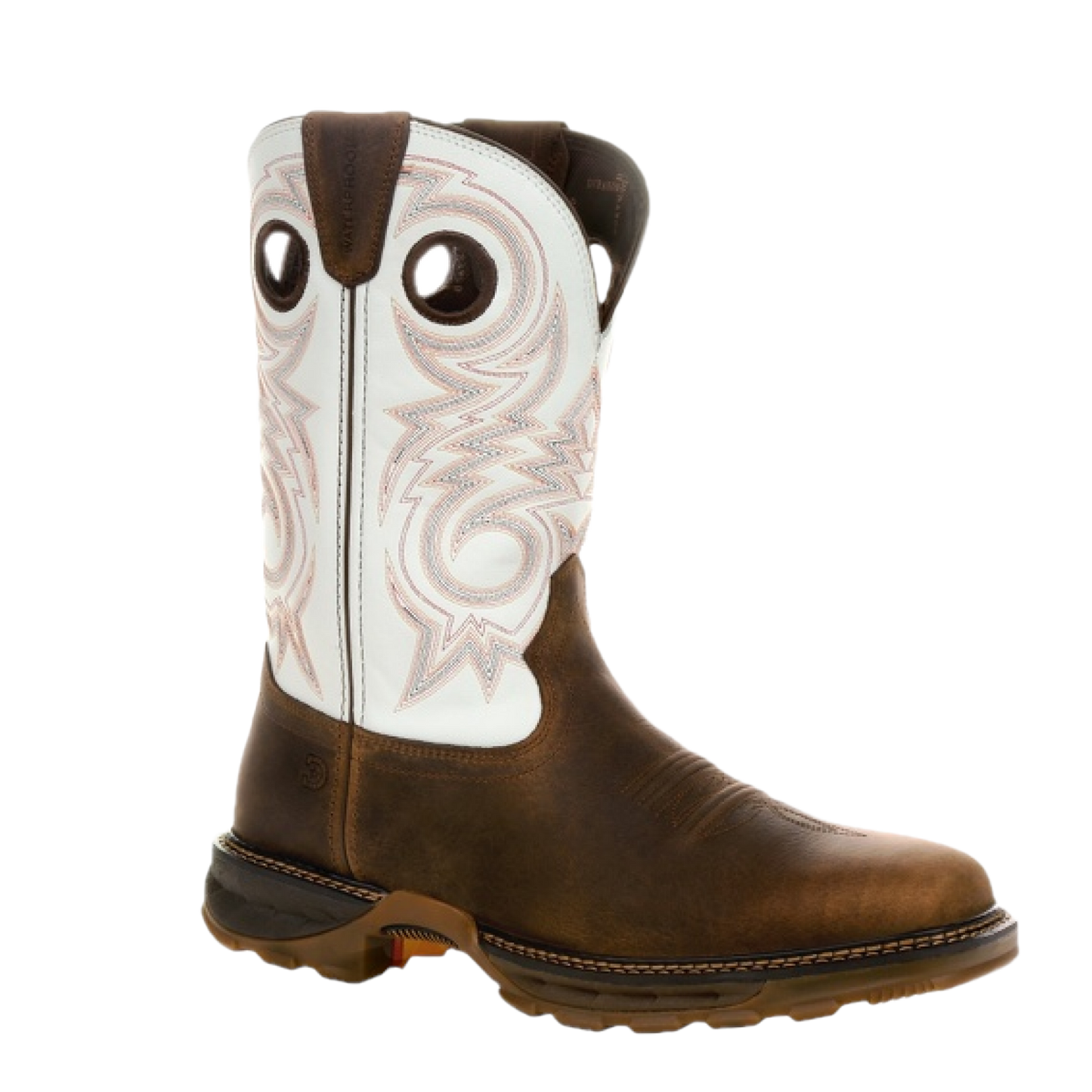 Durango® Men's 11" Western Chocolate & White Square Toe Boots DDB0302