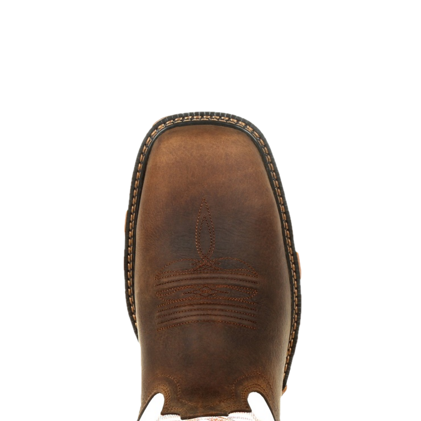 Durango® Men's 11" Western Chocolate & White Square Toe Boots DDB0302