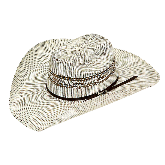 Load image into Gallery viewer, Twister 4 1/4&amp;quot; Maverick Crown Bangora Natural Straw Western Hat T71622
