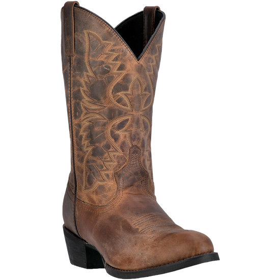 Laredo Men's Birchwood Tan Distressed Round Toe Boots 68452