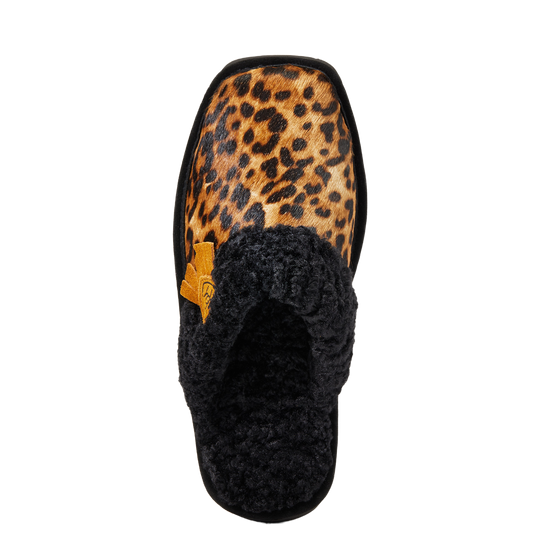 Ariat Ladies Jackie Square Toe Cheetah Hair On Slippers 10039061