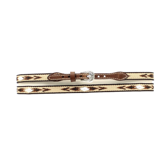 Twister Men's Embroidered with Diamond Conchos Brown Hatband 0277402