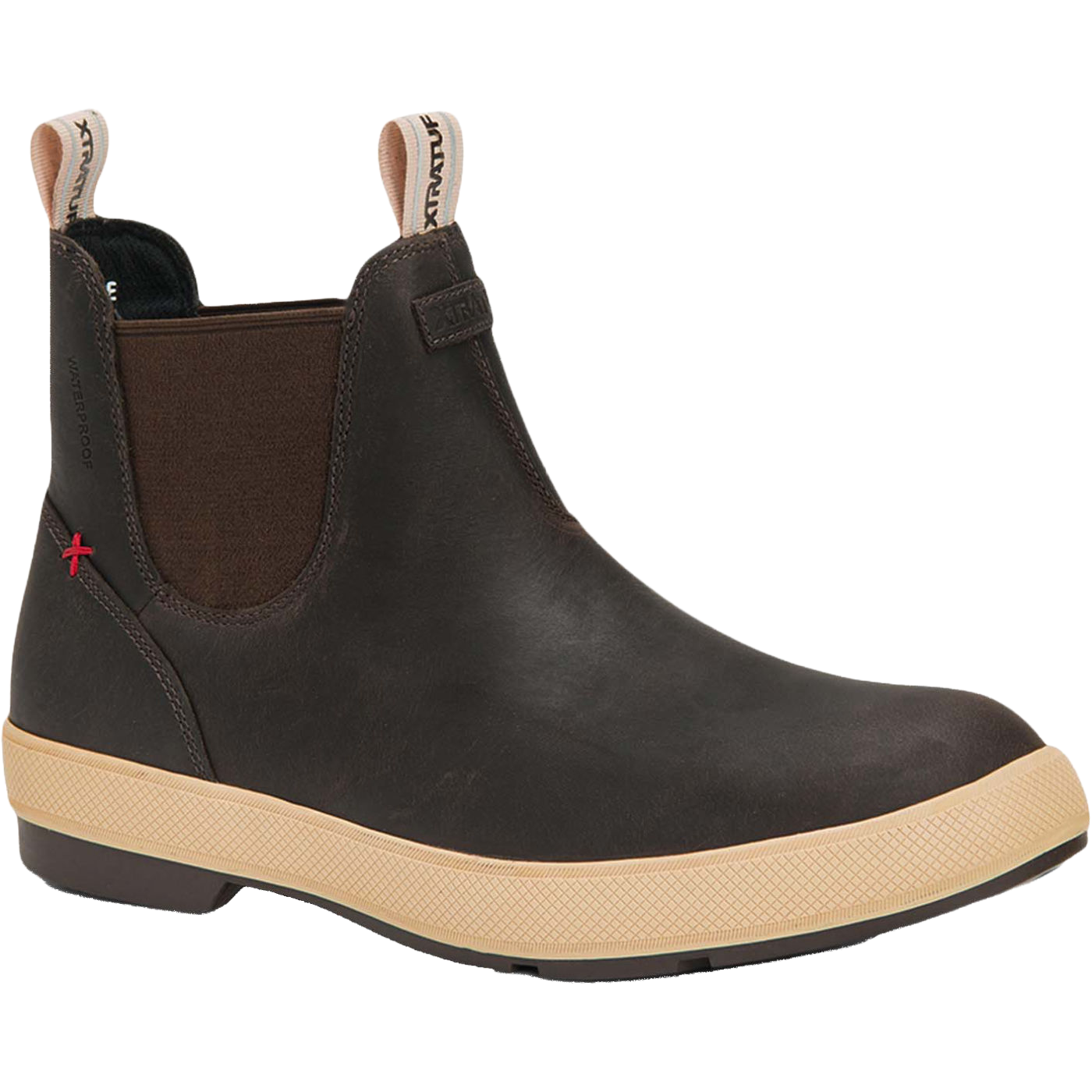 XTRATUF Men's Legacy Leather Chelsea Brown Waterproof Boots LCM900