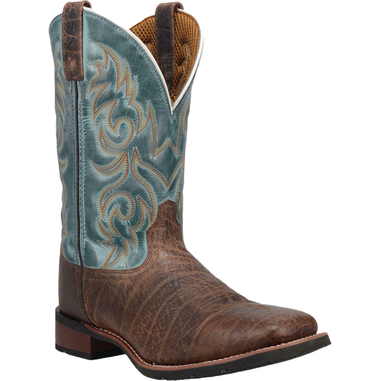 Laredo Men's Bisbee Brown & Blue Leather Boots 7838