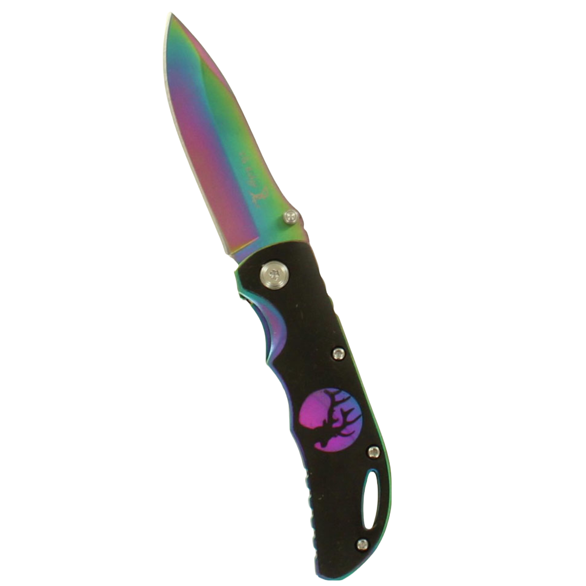 M&F Western Elk Ridge Iridescent Rainbow Hunting Knife DKER134RB