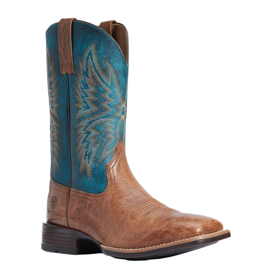 Load image into Gallery viewer, Ariat® Men&amp;#39;s Valor Ultra Dark Tan &amp;amp; Rocky Blue Boots 10034080
