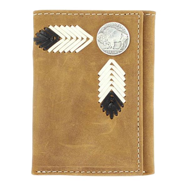 Nocona Men's Buffalo Nickel Trifold Wallet N5434244