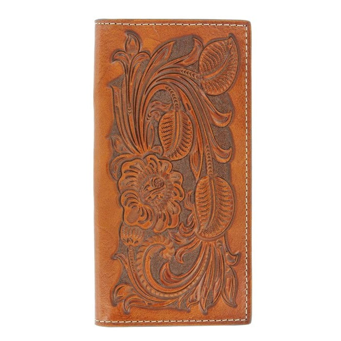 Nocona® Men's Rodeo Style Floral Embroidery Tan Wallet N5439008