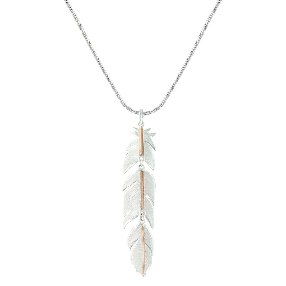 Montana Silversmiths Ladies Rose Gold Feather Necklace NC1618RG