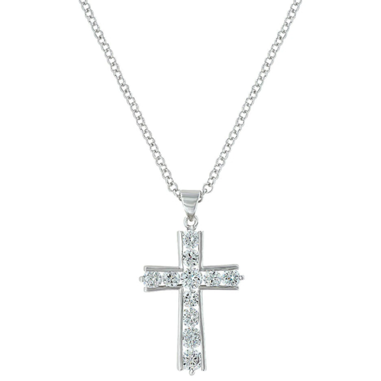 Montana Silversmiths® Round Brilliance Cross Bling Necklace NC3251