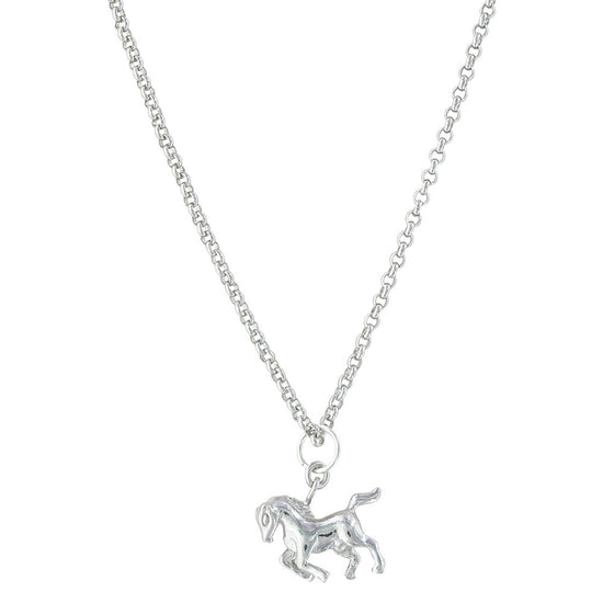Montana Silversmiths® Cowboy Horse Silver Necklace NC3381