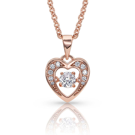 Montana Silversmiths Ladies Rose Gold Heart Necklace NC3868RG