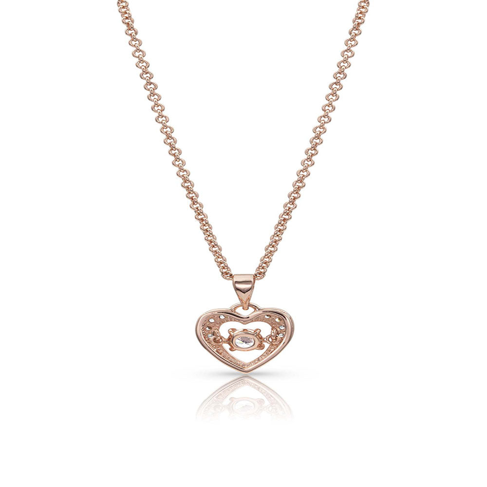 Montana Silversmiths Ladies Rose Gold Heart Necklace NC3868RG