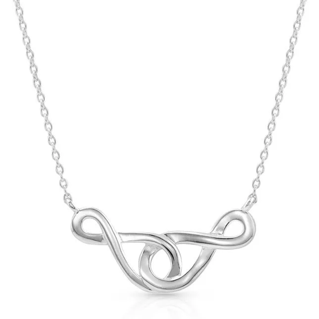 Montana Silversmiths Ladies Infinity Times Infinity Silver Necklace NC4730