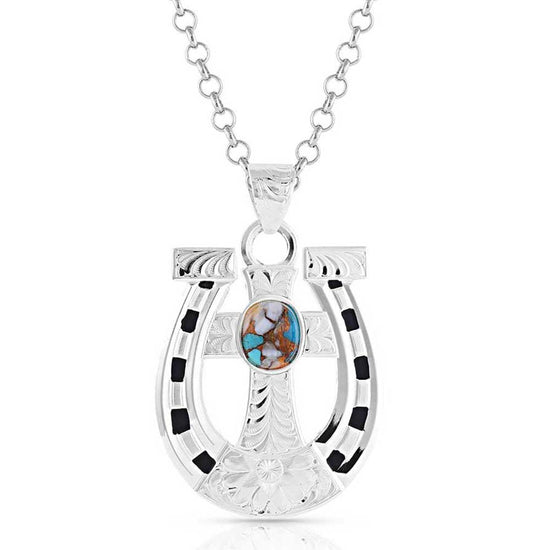 Montana Silversmiths® Sole to Soul Horseshoe Cross Necklace NC5014