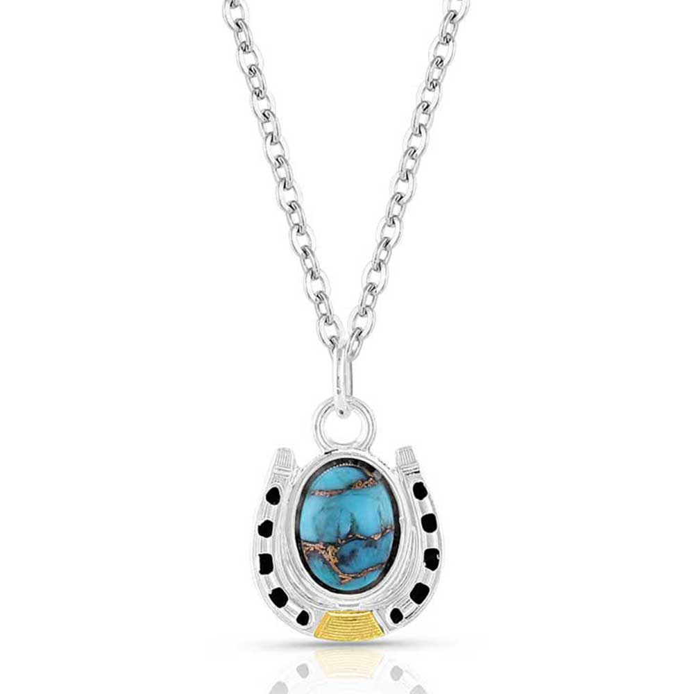 Montana Silversmiths® Set In Stone Gold & Turquoise Necklace NC5077