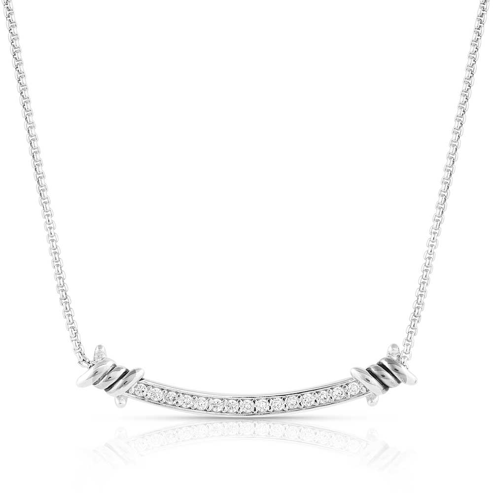 Montana Silversmiths® Tied Up Crystal Barbedwire Necklace NC5374