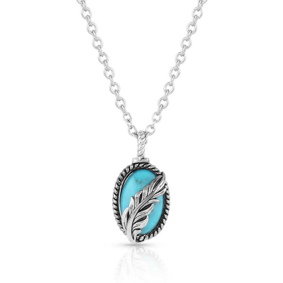 Montana Silversmiths® World's Feather Turquoise Necklace NC5375