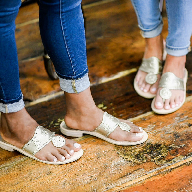 Jack Roger Ladies Slip On Platinum Sandals 1219SN0001042PLTNM