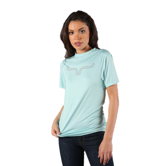 Kimes Ranch® Ladies Outlier Tech Light Blue T-shirt OUT-LB