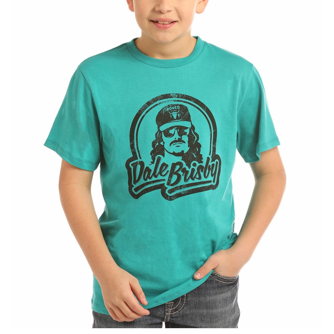 Rock & Roll Cowboy Children's Dale Brisby Blue T-Shirt P3T2264