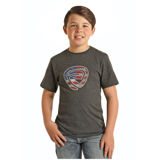 Rock & Roll® Children's Logo Grey Short Sleeve T-Shirt P3T2611