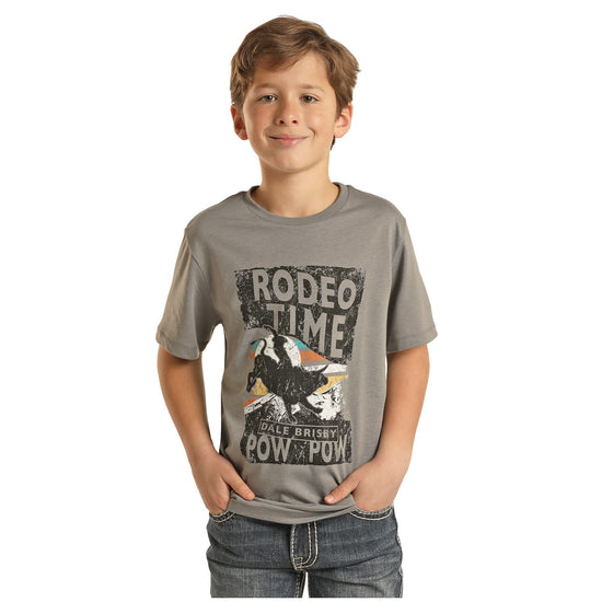 Rock & Roll® Children's Grey Dale Brisby Graphic Logo T-Shirt P3T2618