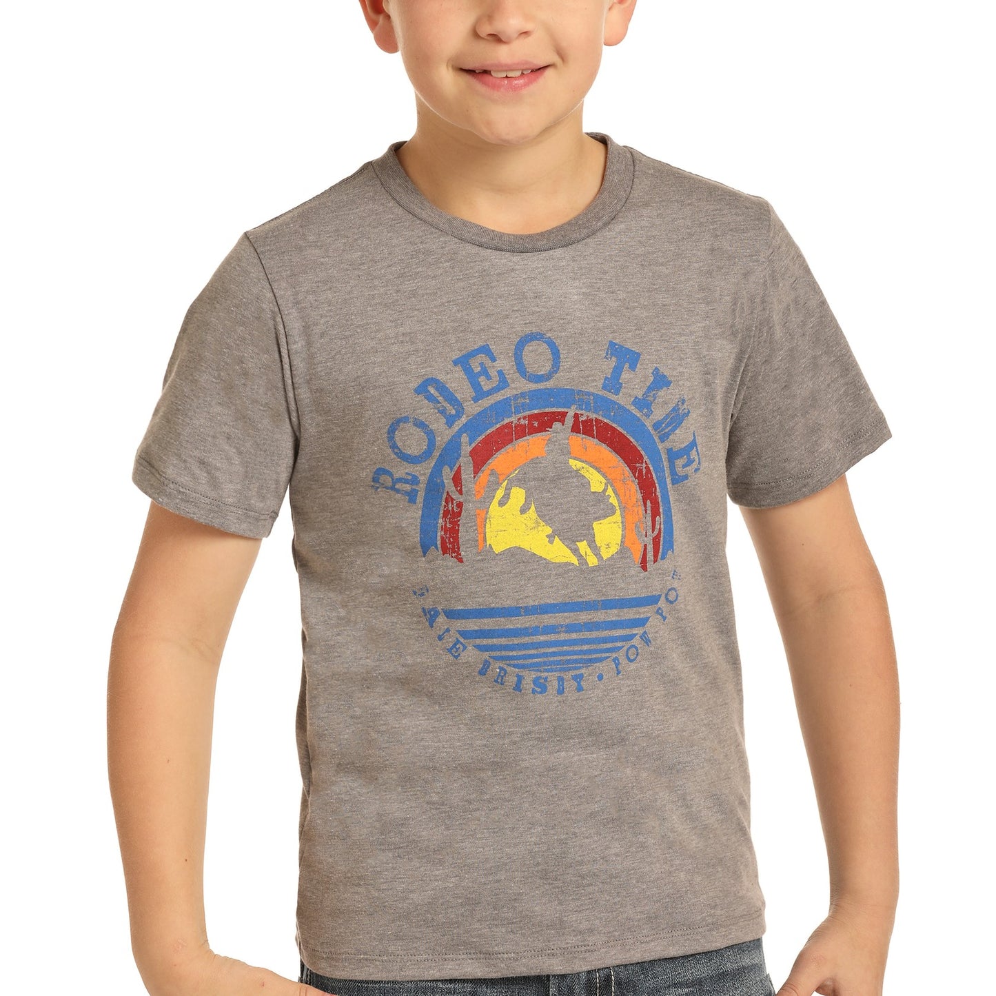 Rock & Roll Cowboy Children's Dale Brisby Sunset Bull T-Shirt P3T3018