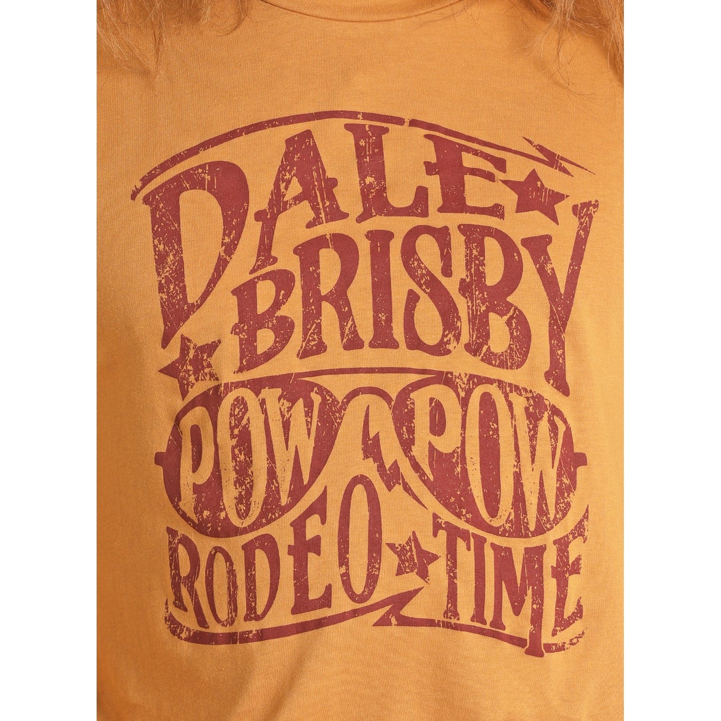 Rock & Roll Cowboy Men's Dale Brisby Rodeo Time Mustard Shirt P9-1527