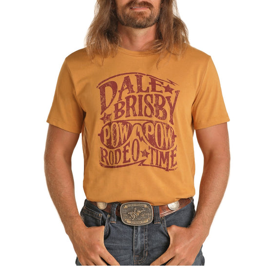 Rock & Roll Cowboy Men's Dale Brisby Rodeo Time Mustard Shirt P9-1527