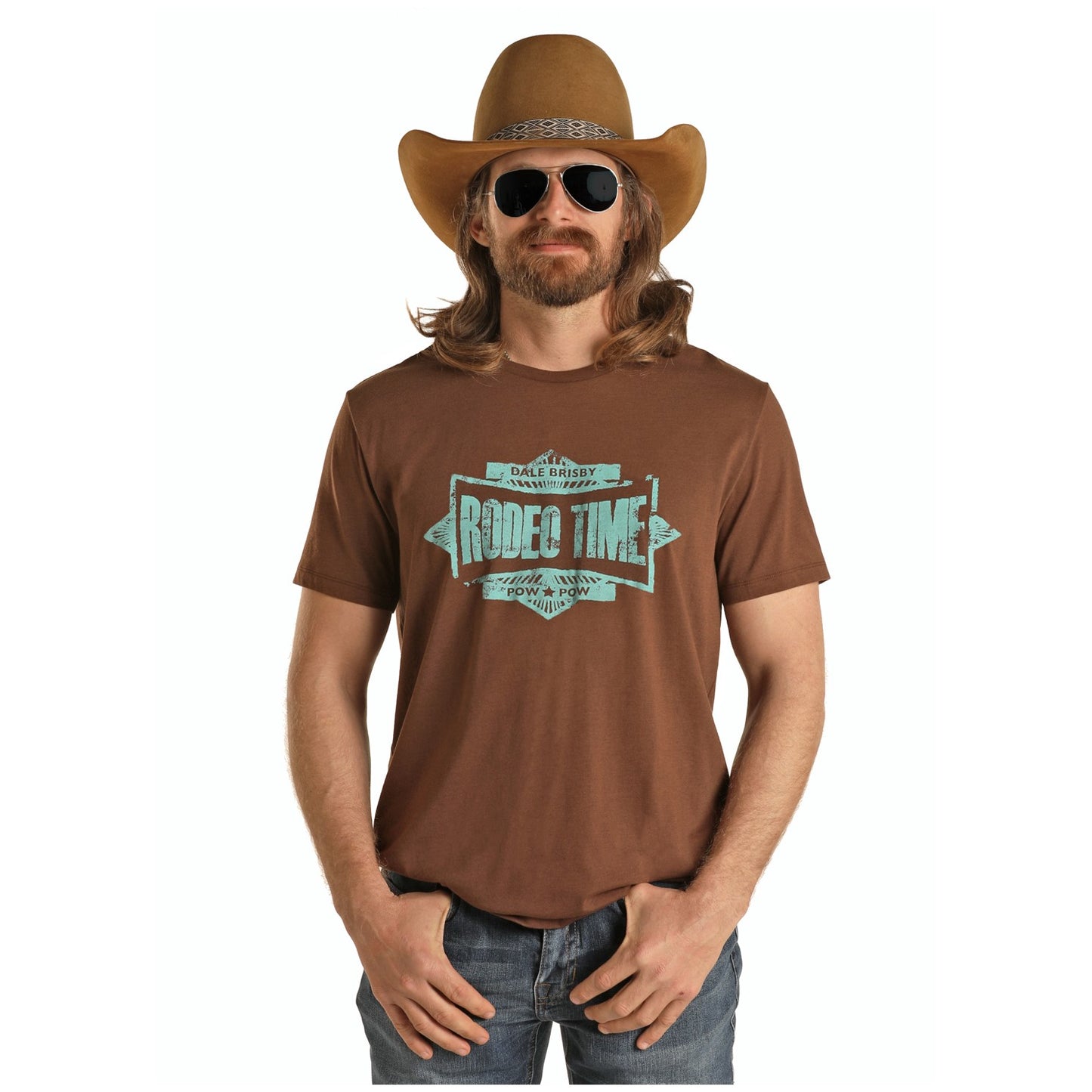 Rock & Roll® Unisex Dale Brisby Logo Rust Short Sleeve T-Shirt P9-2620