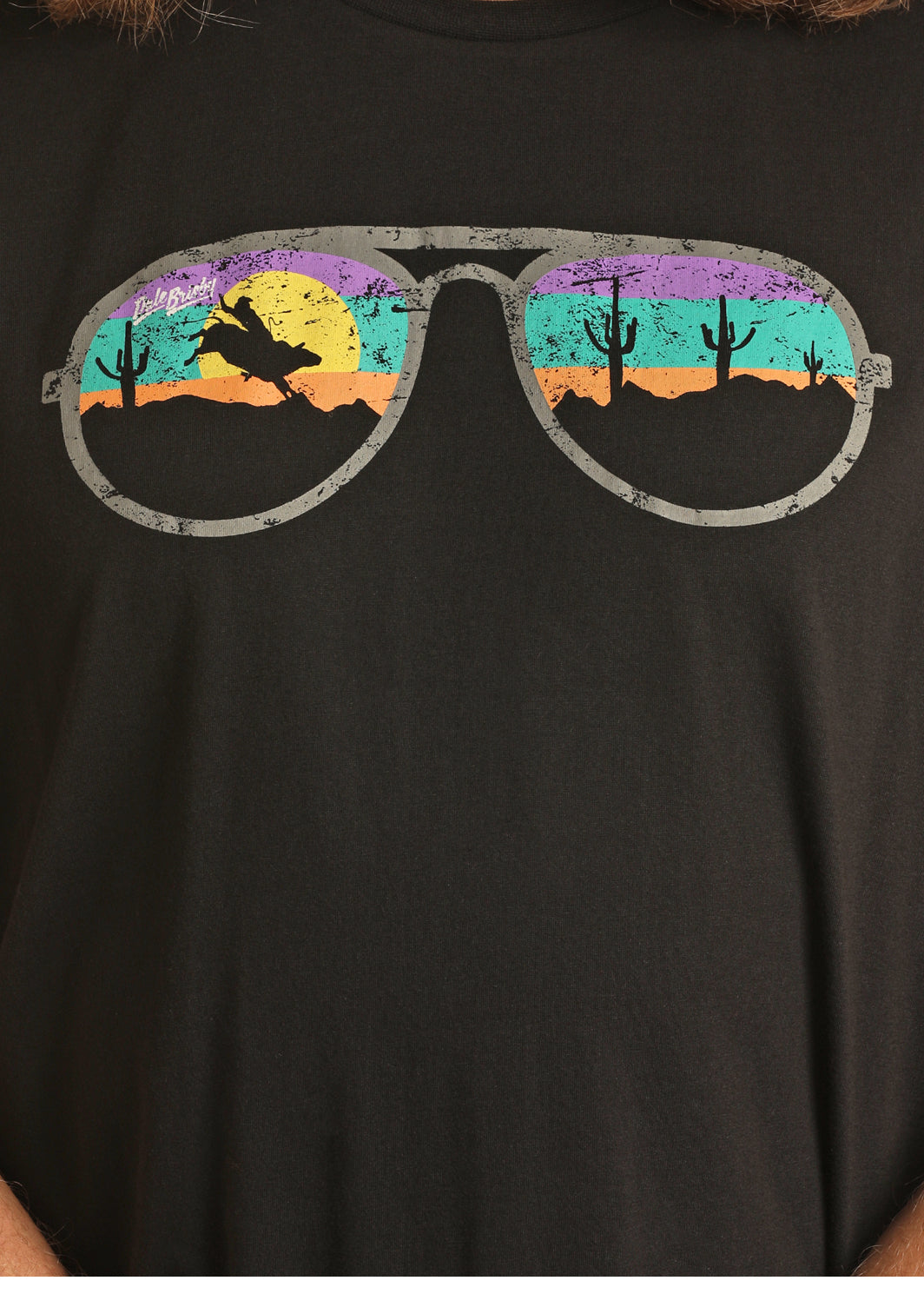 Rock & Roll Cowboy Men's Dale Brisby Black Graphic T-Shirt P9-6500