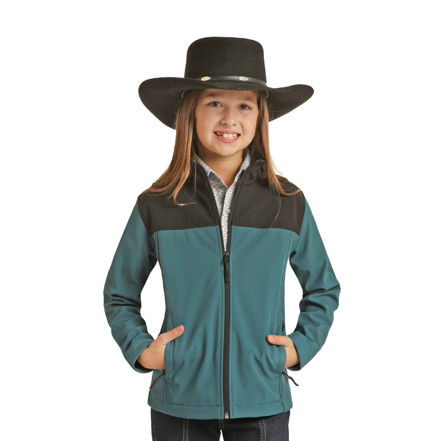 Panhandle® Children's Performance Softshell Teal Jacket PRKO92RZY8-81