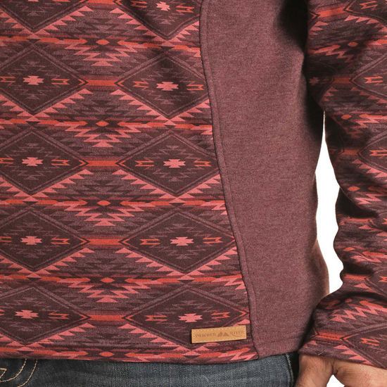 Powder River By Panhandle® Men's Knit Burgundy Quarter Zip PRMO91RZXR-62