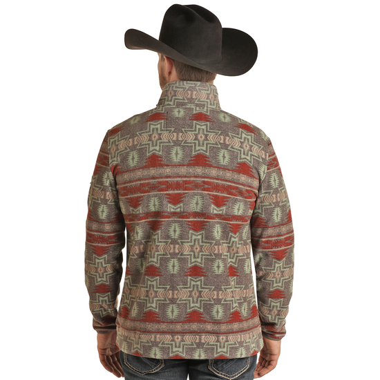 Powder River Outfitters® Men's Aztec Fleece Pullover PRMO91RZXU-02
