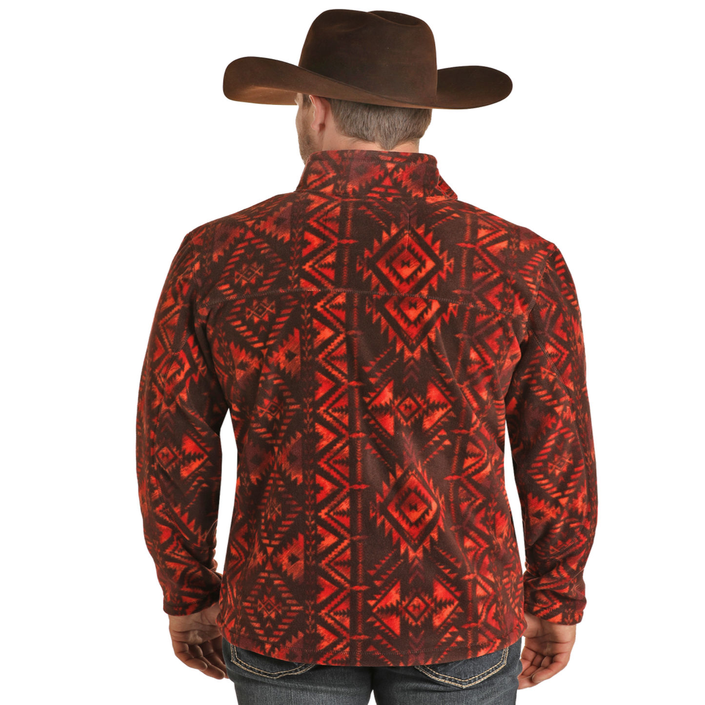 Powder River By Panhandle® Men's Fleece Zip Maroon Jacket PRMO92RZXZ-60