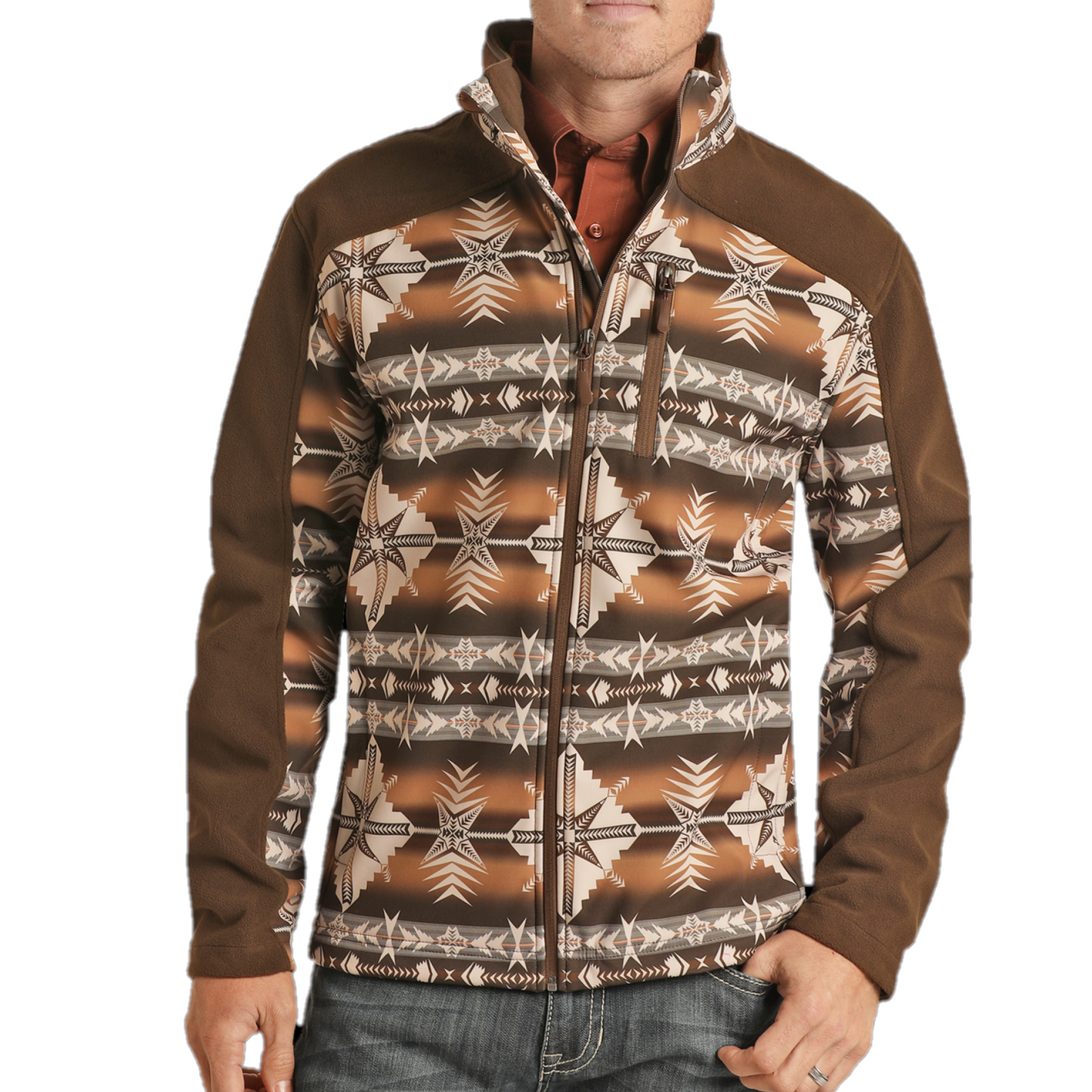 Powder River Outfitters® Men's Aztec Dark Brown Jacket PRMO92RZY6-22