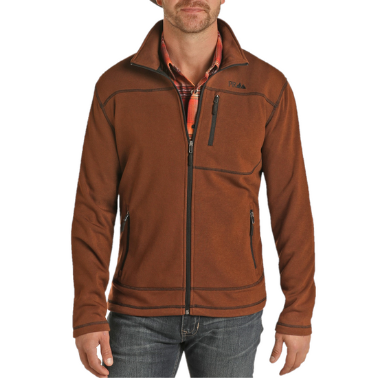 Powder River Outfitters® Men's Heather Knit Rust Jacket PRMO92RZYD-90