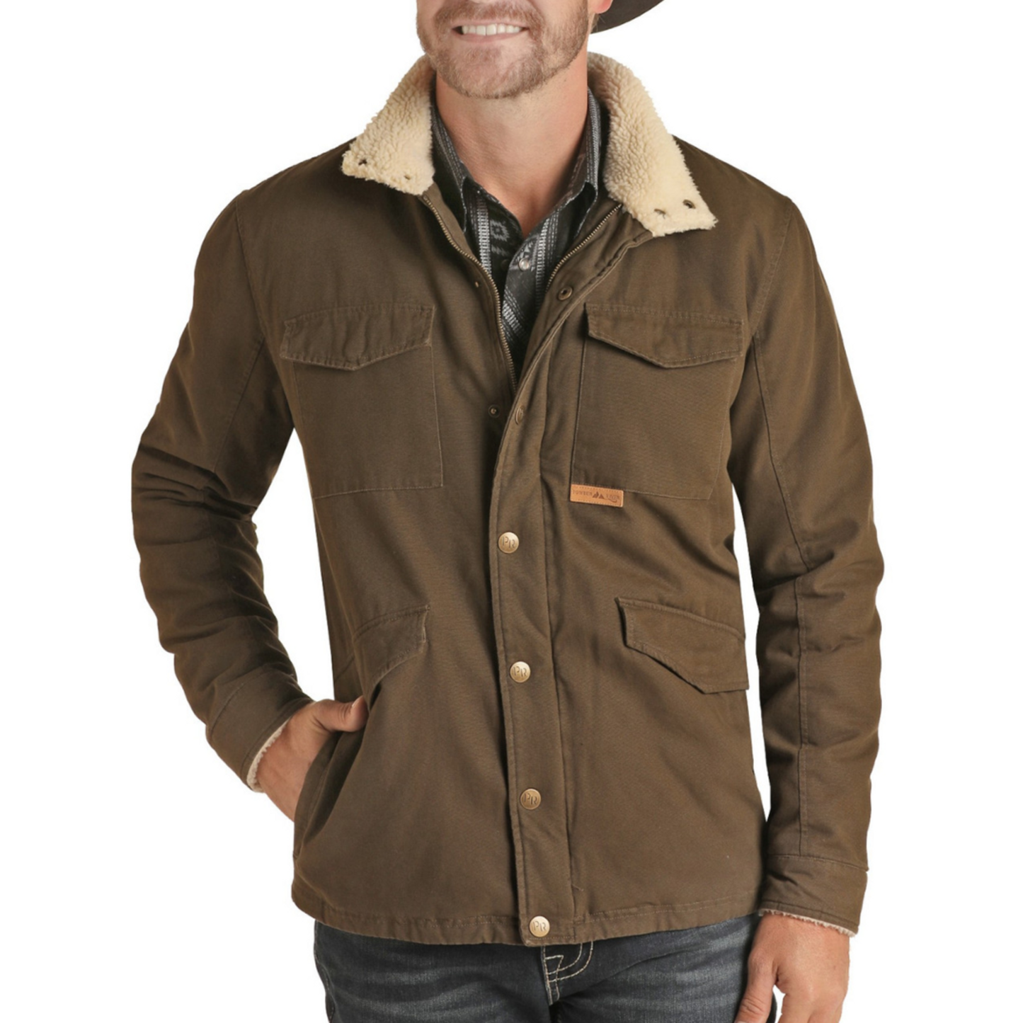 Powder River Outfitters® Men's Olive Canvas Jacket PRMO92RZYQ-31