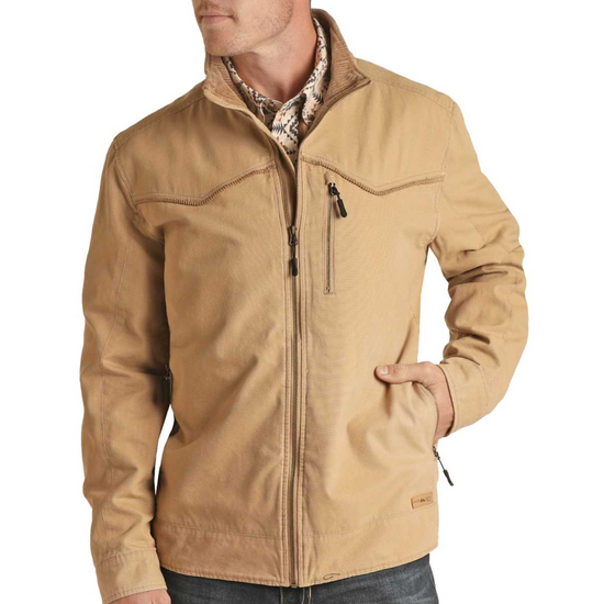 Powder River Outfitters® Men's Brushed Cotton Tan Jacket PRMO92RZYR-27