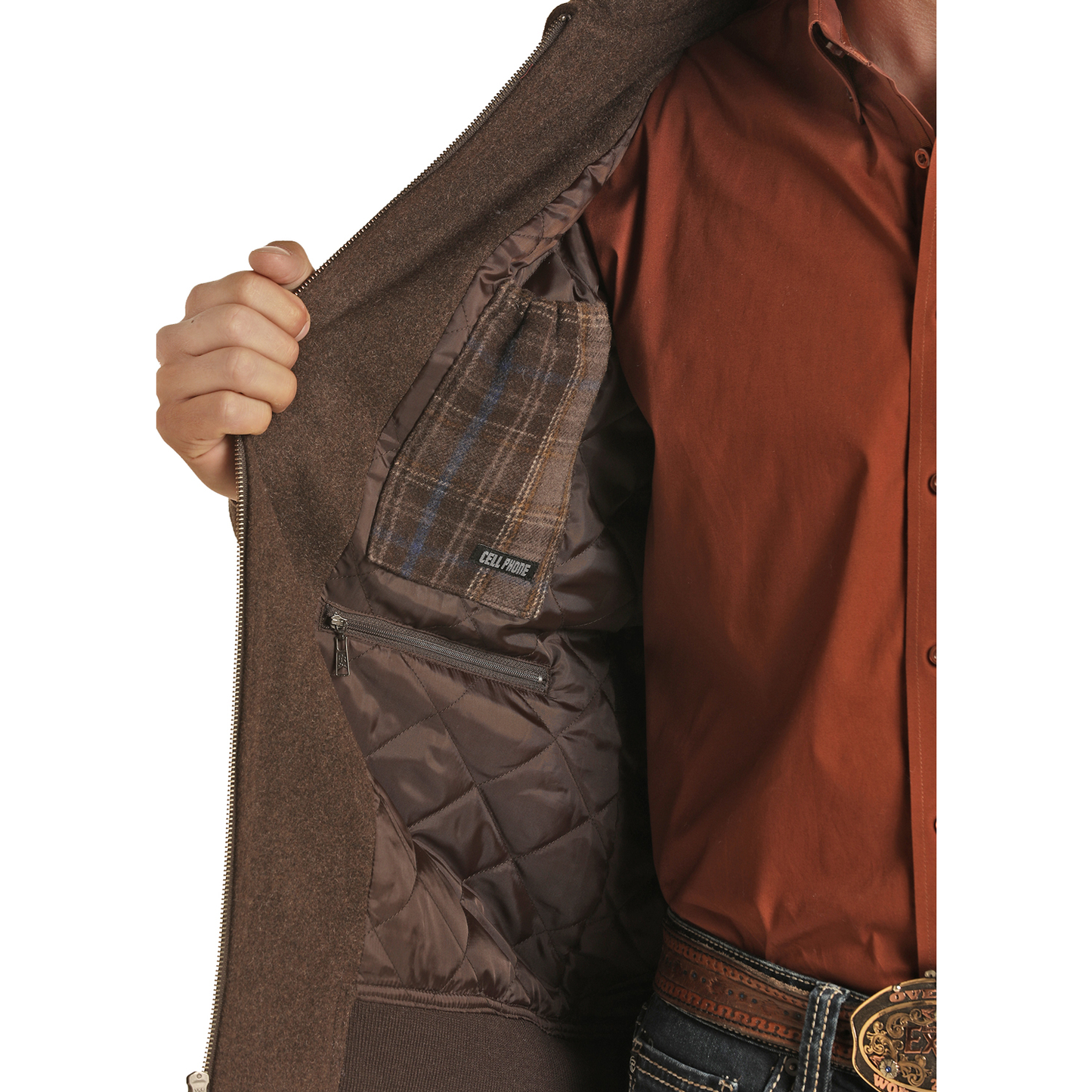 Powder River Outfitters® Men's Brown Wool Aztec Coat PRMO92RZZ7-22