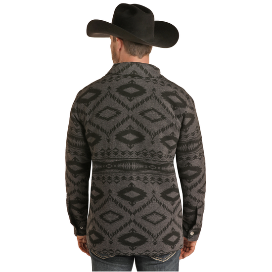 Powder River® Men's Boarder Wool Charcoal Jacket PRMO92RZZ9-02
