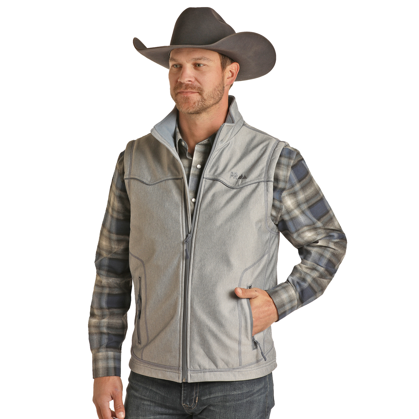 Powder River Outfitters® Men's Rodeo Conceal Carry Vest PRMO98RZYB-46