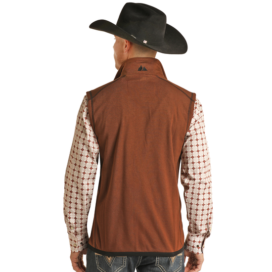 Powder River Outfitters® Men's Heather Knit Rust Vest PRMO98RZYD-90