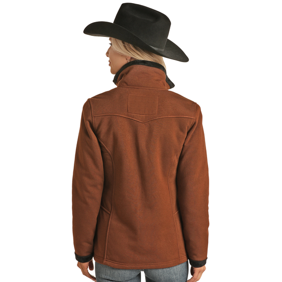 Panhandle® Ladies Heather Knit Rust Zip Up Jacket PRWO92RZYD-90