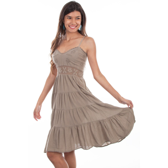 Scully® Ladies Spaghetti Strap Khaki Cantina Dress PSL-208-KHA
